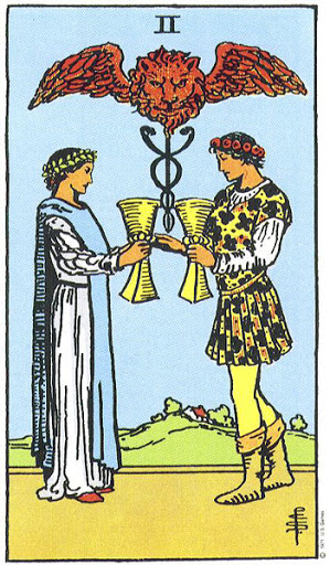 Two of Cups trong Tarot là lá bài tượng trưng cho tình yêu và sự đồng cảm. Hãy cùng chiêm ngưỡng hình ảnh liên quan đến Two of Cups để cảm nhận niềm hạnh phúc và sự kết nối đầy ý nghĩa!