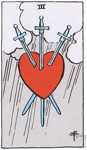 Lá bài Three of Swords trong Tarot: Lá bài Three of Swords là một biểu tượng cho nỗi đau và tình yêu thất vọng. Đây là một hình ảnh đầy sức mạnh về tình cảm giúp chúng ta nhận ra những kết thúc đau đớn và rút ra kinh nghiệm từ đó.